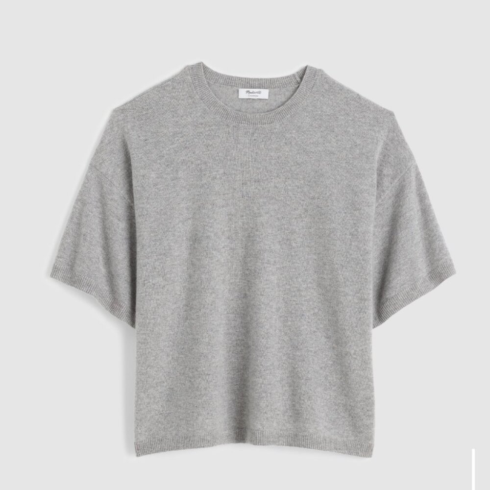 Madewell Short-Sleeve Sweater Tee Cashmere